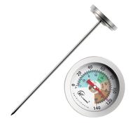 Jauge De Température Du Sol - Thermomètre De Jardin En Acier Inoxydable De 7 Pouces, Moniteur De Compost À Pénétration Profonde, Capteur De Sol Analogique Facile À Lire | Sonde Extérieure Résistante A