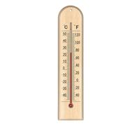 Jauge de température en bois pour la maison et grand écran - Mesure précise de 40 ℃ à 50 ℃ - Support mural au kérosène sûr - Facile à lire - Thermomètres faciles à lire
