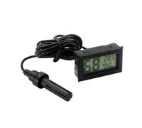 Jauge de température et d'humidité multifonctionnelle avec long câble adapté à divers paramètres d'intérieur, serres, laboratoires, animaux domestiques