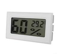 Jauge de température et d'humidité numérique compacte, écran LCD, hygromètre d'intérieur précis pour la maison, le bureau, la serre, blanc