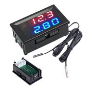 Jauge de température industrielle : thermomètre de terrarium d'aquarium numérique, sondes de compilation étanches, écran LCD de de l'eau transparent | Parfait pour la lecture