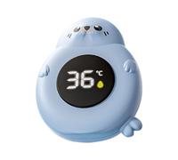 Jauge de température - Jauge de température de l'eau numérique | Tube de faible toyo flottant | Thermomètre de bain pour bébé en forme de joint étanche avec un grand écran transparent