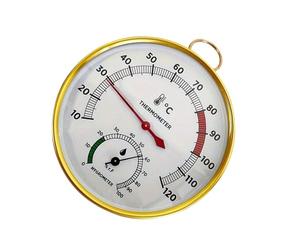 Jauge De Température Pour Sauna À Vapeur | Moniteur De Température Et D'humidité En Métal, Hydrothermographe Portable 10 X 10 X 2 Cm | Thermomètre De Sauna Pour Intérieur, Salle De Bain, Douche, Hamma