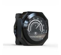 Jauge de thermomètre de guidon de moto, jauge de température en alliage lumineux étanche TOTMOX pour Ya-ma-ha, Kawa-saki, Su-zuki, pointeur fluorescent visible la nuit thermomètre noir