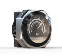 Jauge de thermomètre de guidon de moto Riloer, jauge de température en alliage lumineux étanche; Compatible avec Y-amaha, K-awasaki, S-uzuki, Hon-da