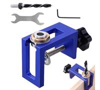 Jauge de trou de poche - Support de couche cachée pour perçage - Installation invisible - Outil de découpe vertical - Outil de perçage pour bois - Kit de gabarits de perçage de chevilles - Recherche