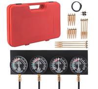 Jauge de Vide Carburateur,Kit De Réglage Pour Carburateurs De Moto - Manomètre Inclus - pour Atelier Extérieur, Tourisme, Garage et Utilisation Routière