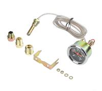 Jauge d'eau mécanique 50-140 °C avec indicateur jaune pour voitures, camions, bateaux, boîtier en métal, câble de 0,8 m, montage