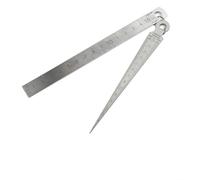 Jauge d'épaisseur conique en acier inoxydable et règle de profondeur pour l'inspection des trous et des ouvertures - Portée de 150 mm, mesure compacte et portable