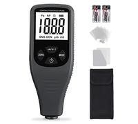 Jauge d'épaisseur de peinture de voiture - Appareil de mesure numérique avec capteur pour mesure automatique Fe-NF - Plage de mesure 0-1500 um (0-59,1 mil) - Test de profondeur de la peinture de