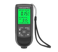 Jauge d'épaisseur de revêtement compteur peinture voiture rétro-éclairage numérique LCD 0-2000um Film galvanoplastie métal, Unité Logique(Zwart)