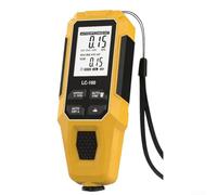 Jauge d'épaisseur de revêtement numérique 0-2000µm Détection automatique Fe/NFe Double mode Affichage LCD Analyse de données statistiques pour peinture industrielle Test des métaux Noir Jaune (Jaune)