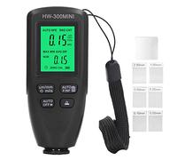 Jauge d'épaisseur de revêtement pour la mesure du placage métallique et du film de peinture - Détection automatique du substrat pour l'acier, l'aluminium et le cuivre - Mesureur (Noire)