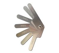 Jauge d'épaisseur dentaire, jauge d'épaisseur à 7 lames en acier inoxydable, outil de mesure métrique de l'écart entre les dents