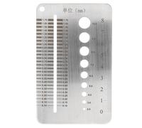 Jauge D'épaisseur en Acier Inoxydable, Mesure Métrique Précise | Petits Éléments et Forets, Usage Atelier Bois, Finition Argenté, Outil Solide pour Techniciens et Ingénieurs