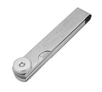 Jauge d'épaisseur en acier inoxydable, outil de mesure de précision, jauge d'écart de haute qualité résistante à la rouille pour l'inspection du soudage, entretien du moteur (75 mm * 14 pièces