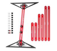 Jauge D'Escalier, Aluminium Outil De Mesure De Profil D'Escalier Avec Rapporteur Et Affichage De L'éChelle Pour Escaliers10,5 à 60,5 Pouces De Longueur RéGlable