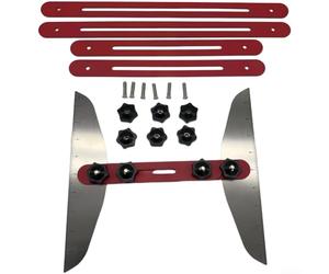 Jauge d'escalier avec tailles de gabarit interchangeables prenant en charge les exigences courantes du code des bâtiments résidentiels pour la cohérence de la bande de roulement (A)