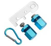 Jauge d'escalier hexagonale en aluminium pour structure plate avec disposition - Grand avec travail du bois pour vis de finition anodisée bleue de 22 x 30 mm