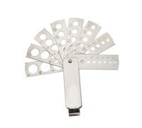 Jauge d'éventail robuste en acier inoxydable pour gemmologues et bijoutiers mesurant des diamants et des pierres précieuses avec des performances