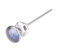 Jauge d'Huile de Moto, Keenso Jauge de Niveau d'Huile avec le Thermomètre pour Moto en Alliage d'Aluminium (Silver)