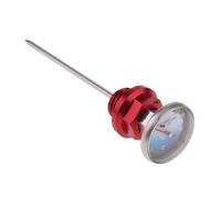 Jauge D'huile De Moto, Lecture De La Température De l'huile Moteur, Réservoir D'huile, Jauge D'huile pour 110cc pour 125cc pour Scooter Bouchon Thermomètre(Red)