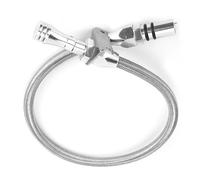 Jauge d'huile de transmission flexible en acier inoxydable, Jauge BBC, Th350 Disptick, Jauge D'huile Compatible Avec G-m Th350 Tranny Sbc BBC Trans, Chev-rolet, CHE-VY(argent)