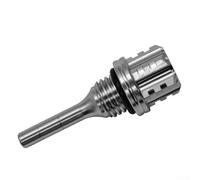 Jauge d'huile hexagonale en forme de fleur de prunier pour moteur de moto, construction en alliage d'aluminium CNC, résistante à l'usure, non déformée, installation directe, haute universalité (argent