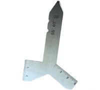 Jauge d'identification d'angle en acier inoxydable pour une utilisation avec des points de perçage de 55, 60, 90 et 120 degrés