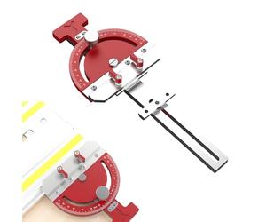 Jauge d'onglet réglable multi-angles pour scie à table - Guide carré à angle droit - Butée d'angle pour rail de guidage Makita Festool DeWalt