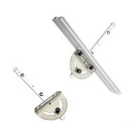 Jauge d'onglet réglable pour scie à table - Clôture de guidage d'angle en aluminium avec butée de rail, pour le travail du bois de précision pour les coupes à onglets, compatible avec table standard