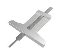 Jauge d'usure de pneu de voiture en acier inoxydable design compact | Plage de 0 à 50 mm, résolution de 1 mm, acier inoxydable, clip de poche, inspections précises