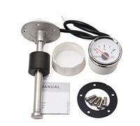 Jauge Niveau Eau, Jauge de niveau d'eau 52mm avec lumière rouge 240-33ohm Indicateur de niveau de réservoir d'eau avec capteur de niveau de carburant 100MM 200MM 300MM 400MM(With 200mm Sensor)