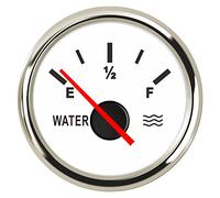 Jauge Niveau Eau, Jauge de niveau d'eau 52mm avec lumière rouge 240-33ohm Indicateur de niveau de réservoir d'eau avec capteur de niveau de carburant 100MM 200MM 300MM 400MM(Only Gauge 240-33ohm)