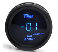 Jauge numérique de voiture avec affichage LED bleu pour Turbo Boost, température de l'eau, pression d'huile, surveillance de la tension RPM (barre de manomètre)