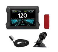 Jauge numérique de voiture - Instrument intelligent multifonction, inclinomètre du véhicule, altitude, turbo, huile, température de l'eau, vitesse, distance | Mode GPS, inclinaison gauche/droite,