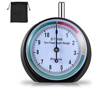 Jauge Profondeur Pneu à Cadran, Profileur, Jauge de Profondeur, Plage de Mesure 0-11 mm Couteau Universel à Code Couleur, Mesure de la Profondeur de Sculpture des Pneus, pour Moto, Camion, Voiture