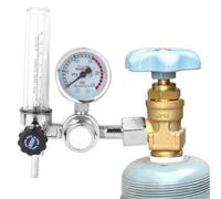 Jauge Régulateur de pression Argon/Débitmètre pour soudage MIG et TIG - Alliage d'aluminium, 0,25 MPa, 17×14×8cm, Argent