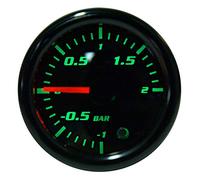 Jauge Turbo Boost, 2 "52mm Universel Aluminium + Plastique Affichage LED Moto Turbo Boost Jauge Mètre avec Capteur