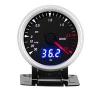 Jauge Turbo Boost universelle LED pour voiture, 60 mm, 2,5 pouces, 12 V, avec affichage de la valeur maximale, indicateur de surveillance de pression de -30 à 2,5 pour une
