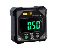 Jauges d'angles numériques haute précision avec écran LCD IP54 Inclinomètre numérique pour la construction et le travail du bois Double mode (absolu/relatif) Angles Finders