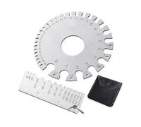 Jauges de fil rondes double face et outil d'épaisseur de tôle facile à transporter pour une mesure précise de soudure et d'usinage des jauges de soudure en acier