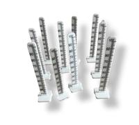 Jauges de Nivellement 0-100 mm pour Chape Fluide et Ragréage Autonivelant - Pack de 50 Pièces Graduées - Réglage Épaisseur Béton - Outillage Carreleur 2.0