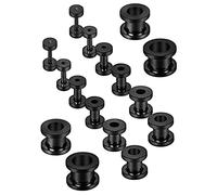 Jauges pour oreilles à vis Boucles d'oreilles avec extenseur à tunnel en acier chirurgical, bouchons pour lobe de l'oreille, ensemble de bijoux pour piercing corporel pour femme homme mode