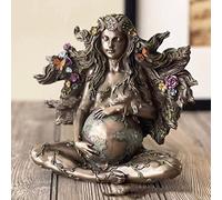 Jauhmui Millennial Gaia Statue Mère Terre Figurine Déesse en Résine Maison Jardin Statue d'art décorative en polyrésine Ornement pour la décoration extérieure