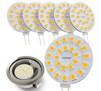 JAUHOFOGEI Ampoule LED G4 Plate 12 Volts Blanc Chaud équivalent Ampoule Halogène JC G4 12V 20W - Ampoule G 4 pour Hotte Aspirante Four - Spot Encastrable Halogene 2 Watt G 4 lumière Jaune - Lot de 6