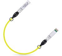 [Jaune] 10G SFP+ Twinax Câble passif en cuivre (DAC) à connexion directe (DAC), 0,5 m, pour Cisco SFP-H10GB-CU0.5M, Meraki, Ubiquiti, Mikrotik, Intel, Fortinet, Netgear, D-Link et plus encore
