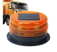 Jaune 10x6 Cm Feux D'avertissement À Énergie Solaire ABS Lampes De Sécurité D'avertissement LED Gyrophare Énergie Solaire Avec Base Magnétique Forte Étanche Pour Tour De