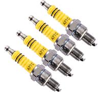 Jaune - 4 Pcs A7tc High Performance Motorbike Spark Plugs Bougies De Remplacement Pour Cyclomoteurs 50cc 70cc 90cc 110cc Et Atv 150 Karts Et Scooters