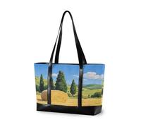 Jaune Automne Champs de blé Sacs portables pour ordinateurs portables avec fermeture éclair Sac fourre-tout de travail pour l'université avec cartera para laptop de mujer